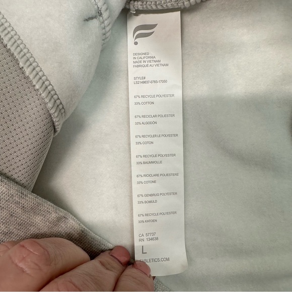 NWT | Fabletics | Zaylee Funnel Neck Tunic | Light Grey | Large - Picture 9 of 15